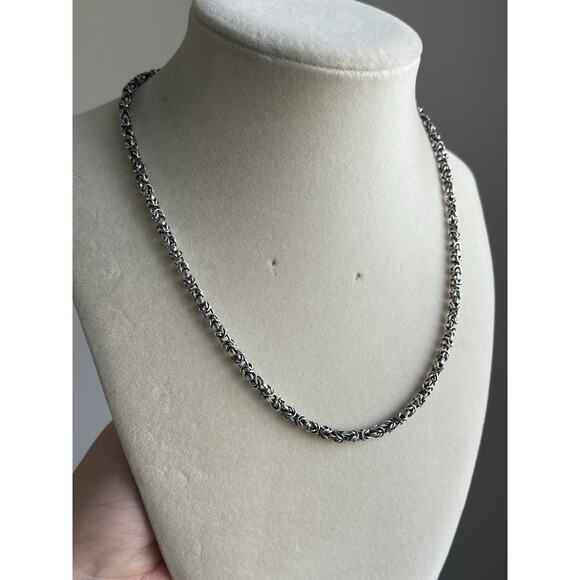 Designer Joielle Sterling Silver 925 Mexico M566 Heavy 16” Necklace Chain - Picture 1 of 10
